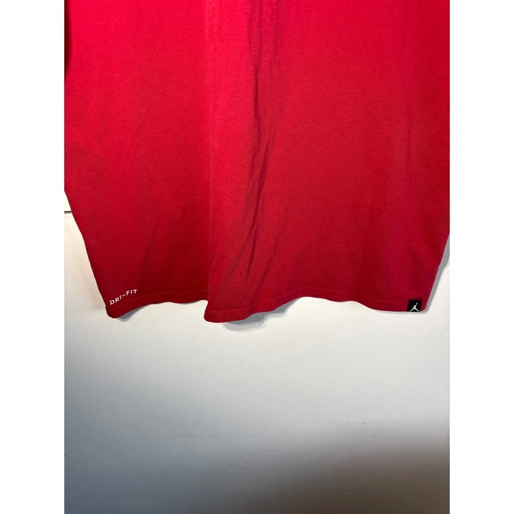 Jordan‎ Dri-FIT T-Shirt Red Jumpman Logo Graphic Mens Large L Nike MJ
